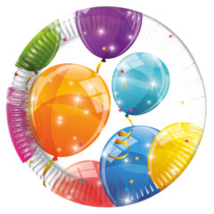 Procos- Festone Happy Birthday Sparkling Balloons, Multicolore
