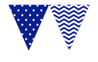 Blue Chevron Triangle Flag Banner 9 Flags 85647 Procos